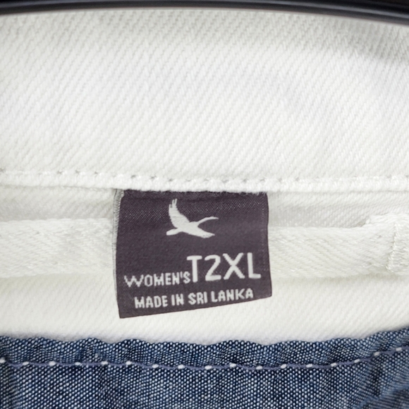 Eddie Bauer Women's White Elysian Denim Jacket - 2XLT - Picture 7 of 7